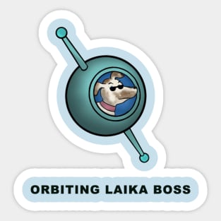 Orbiting Laika Boss Sticker